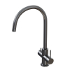 Смеситель для кухни 35k MIXLINE MLSS-03202 СЕРЫЙ  подкл.к фильтру* Ника