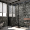 Душевой угол Veconi Premium Trento PTC-SP-30B, 1400х800x2000, черный матовый, стекло прозрачное Ника